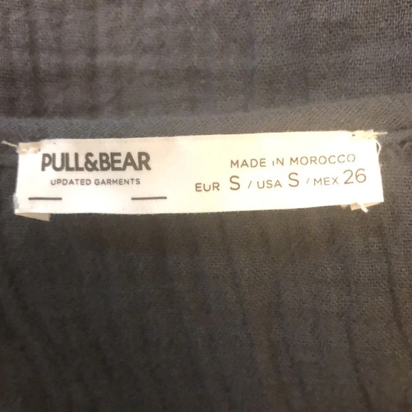 Pull&Bear Dark Gray Oversized Popover Shirt - Picture 9 of 10